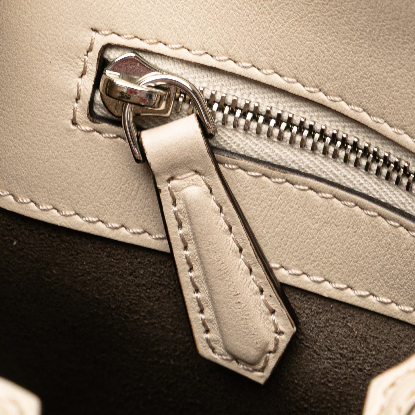 Fendi Small Bicolor Calfskin Whipstitch Runway Satchel