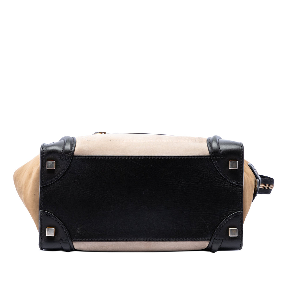 Celine Micro Tricolor Calfskin and Suede Luggage Tote