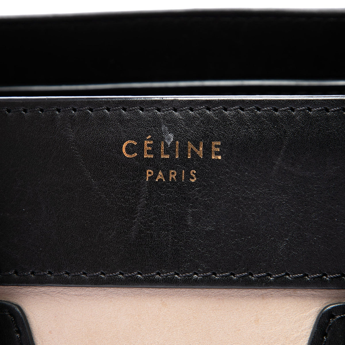 Celine Micro Tricolor Calfskin and Suede Luggage Tote