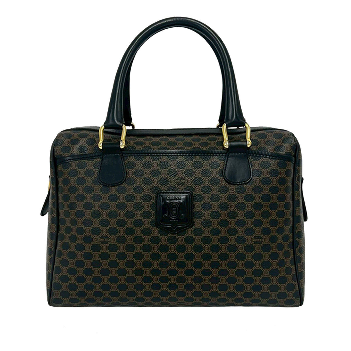 Celine Macadam Coated Canvas Boston Bag