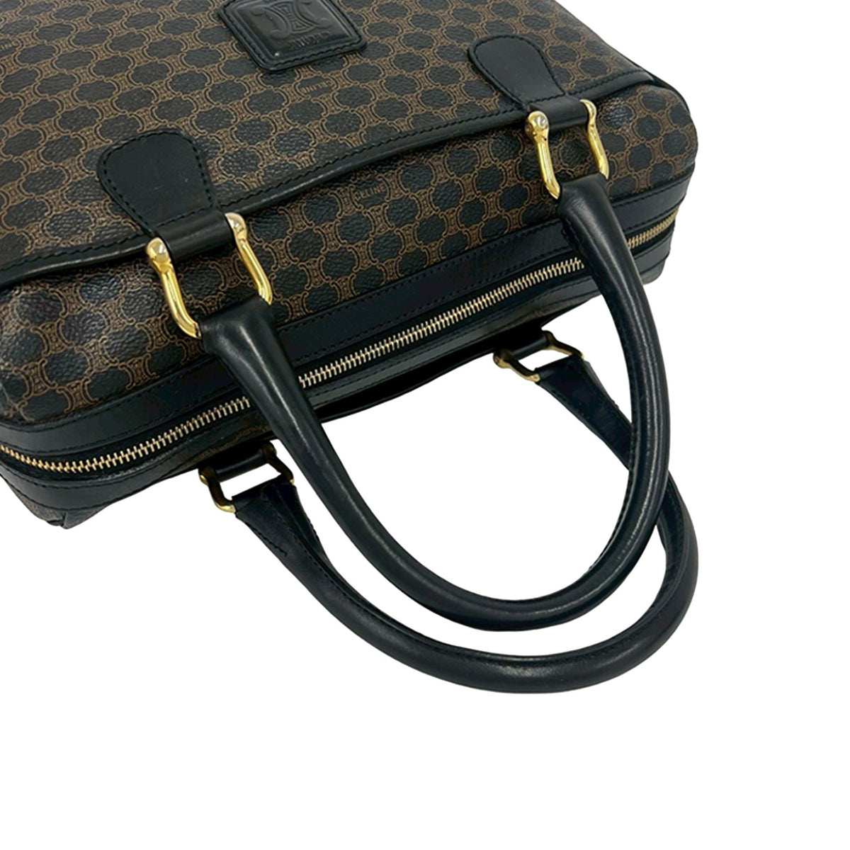 Celine Macadam Coated Canvas Boston Bag