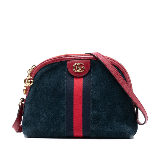Gucci Small Suede Web Ophidia Dome Crossbody