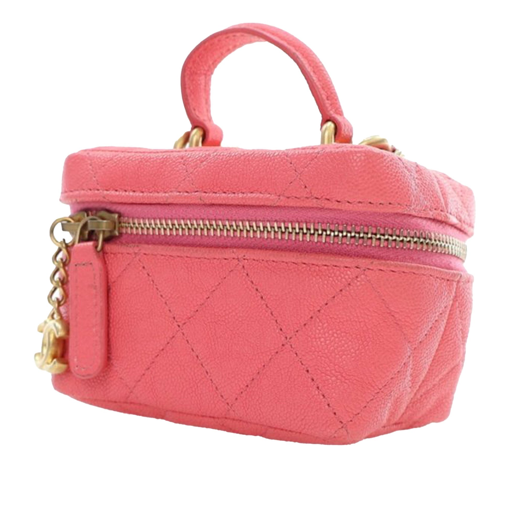 Chanel Mini CC Caviar Top Handle Vanity Case