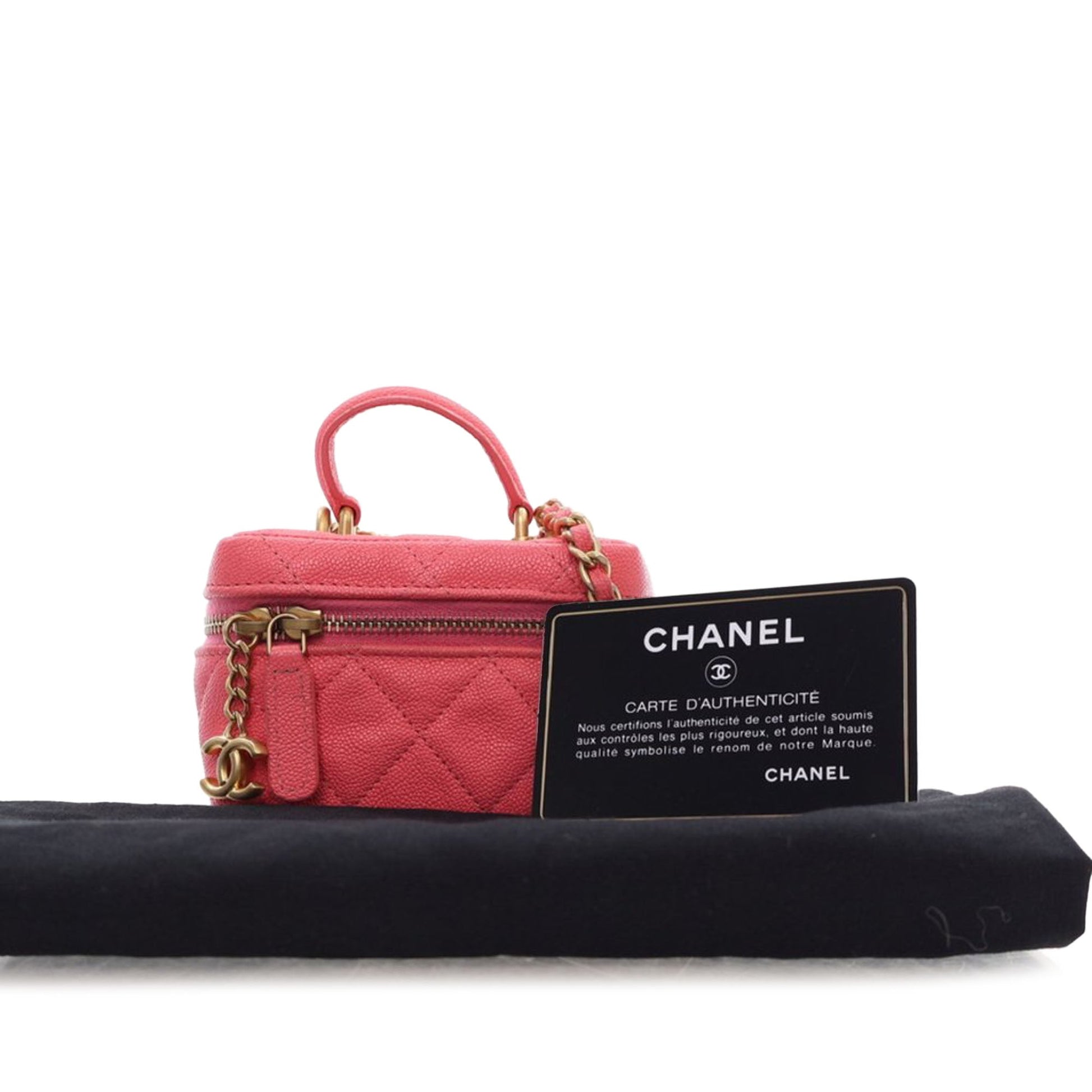 Chanel Mini CC Caviar Top Handle Vanity Case