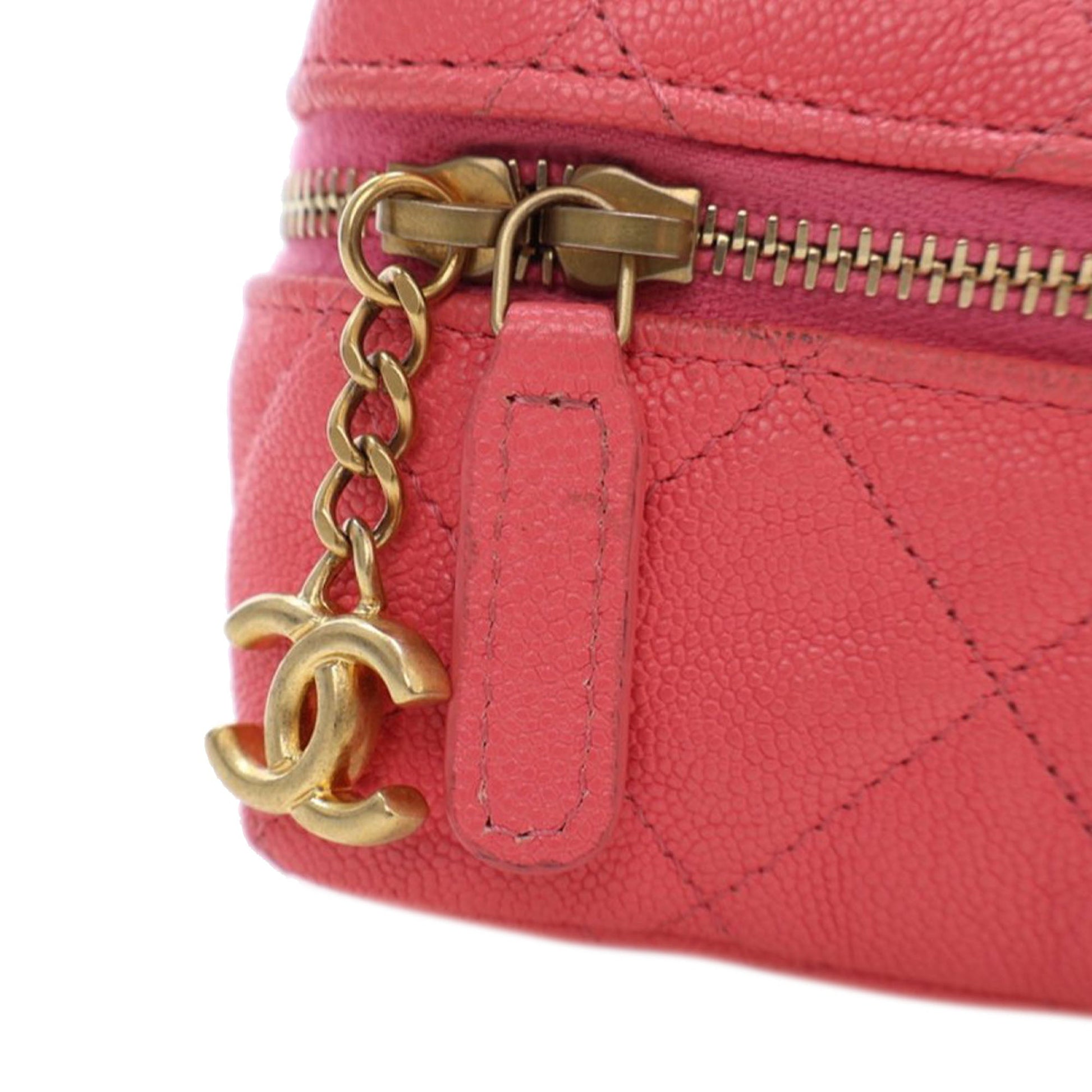 Chanel Mini CC Caviar Top Handle Vanity Case