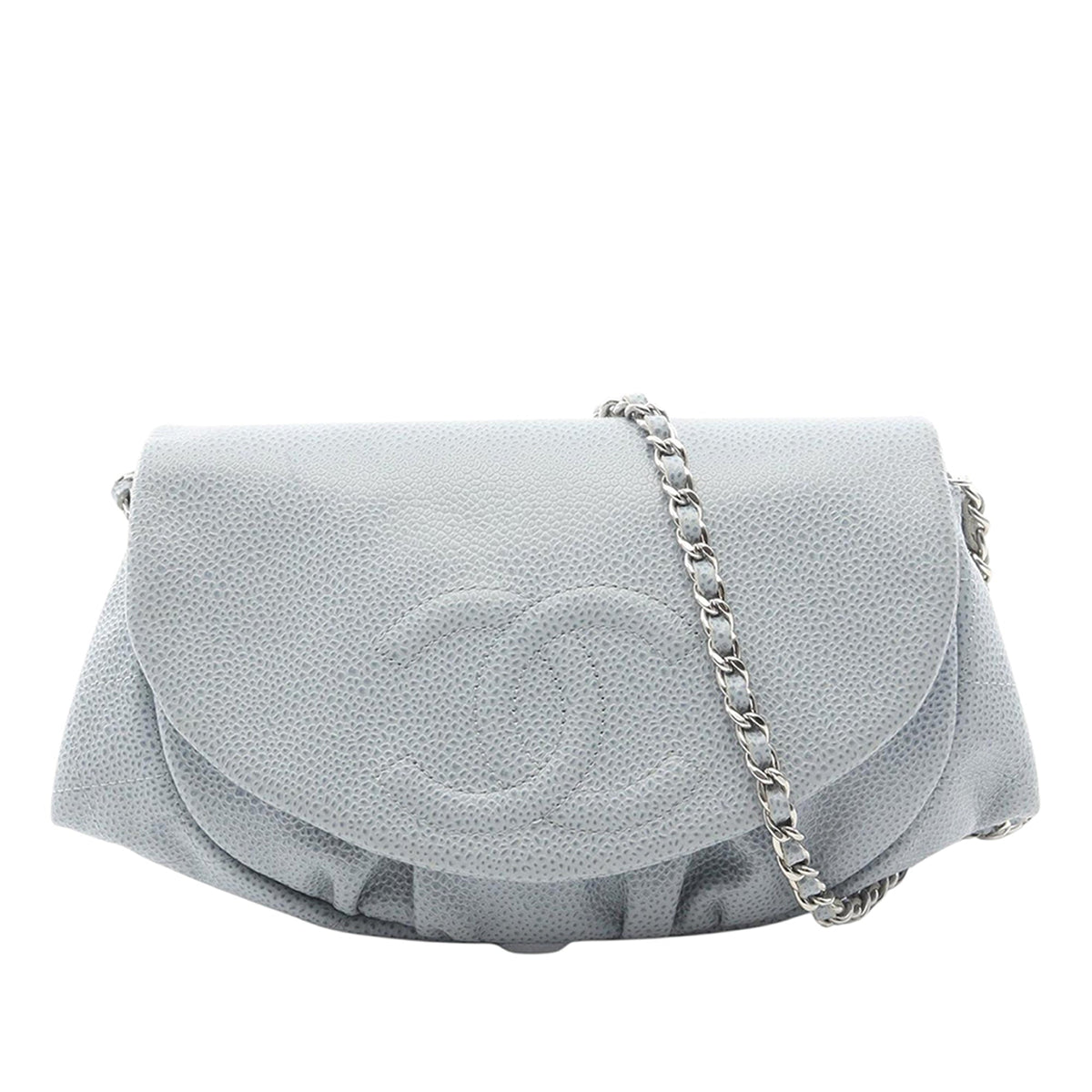 Chanel CC Caviar Half Moon Wallet on Chain