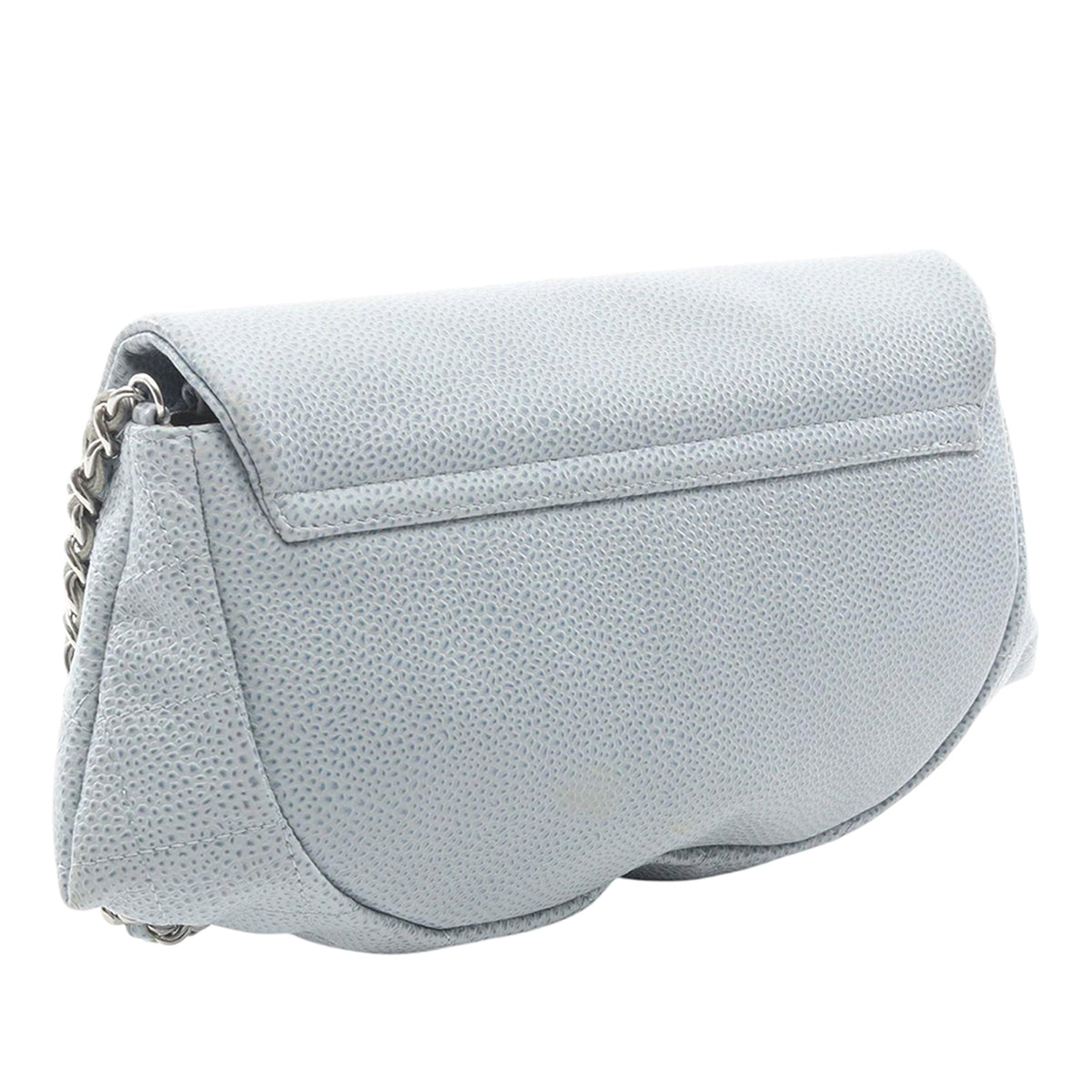 Chanel CC Caviar Half Moon Wallet on Chain