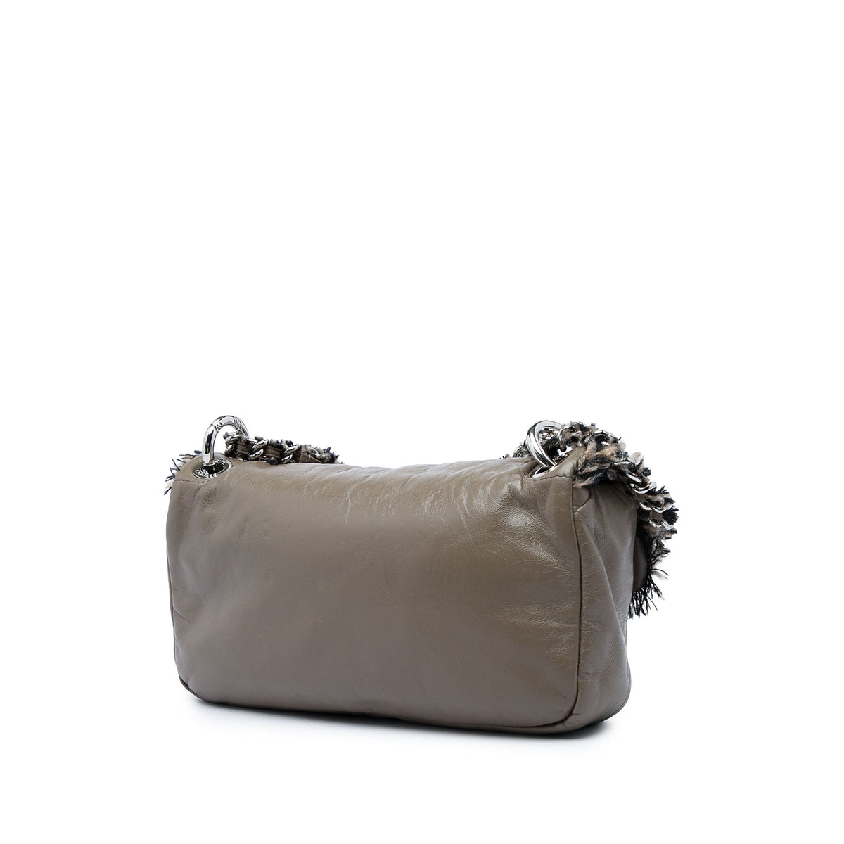 Chanel Lambskin Funny Tweed Flap — Brown