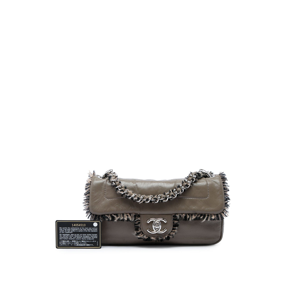 Chanel Lambskin Funny Tweed Flap — Brown