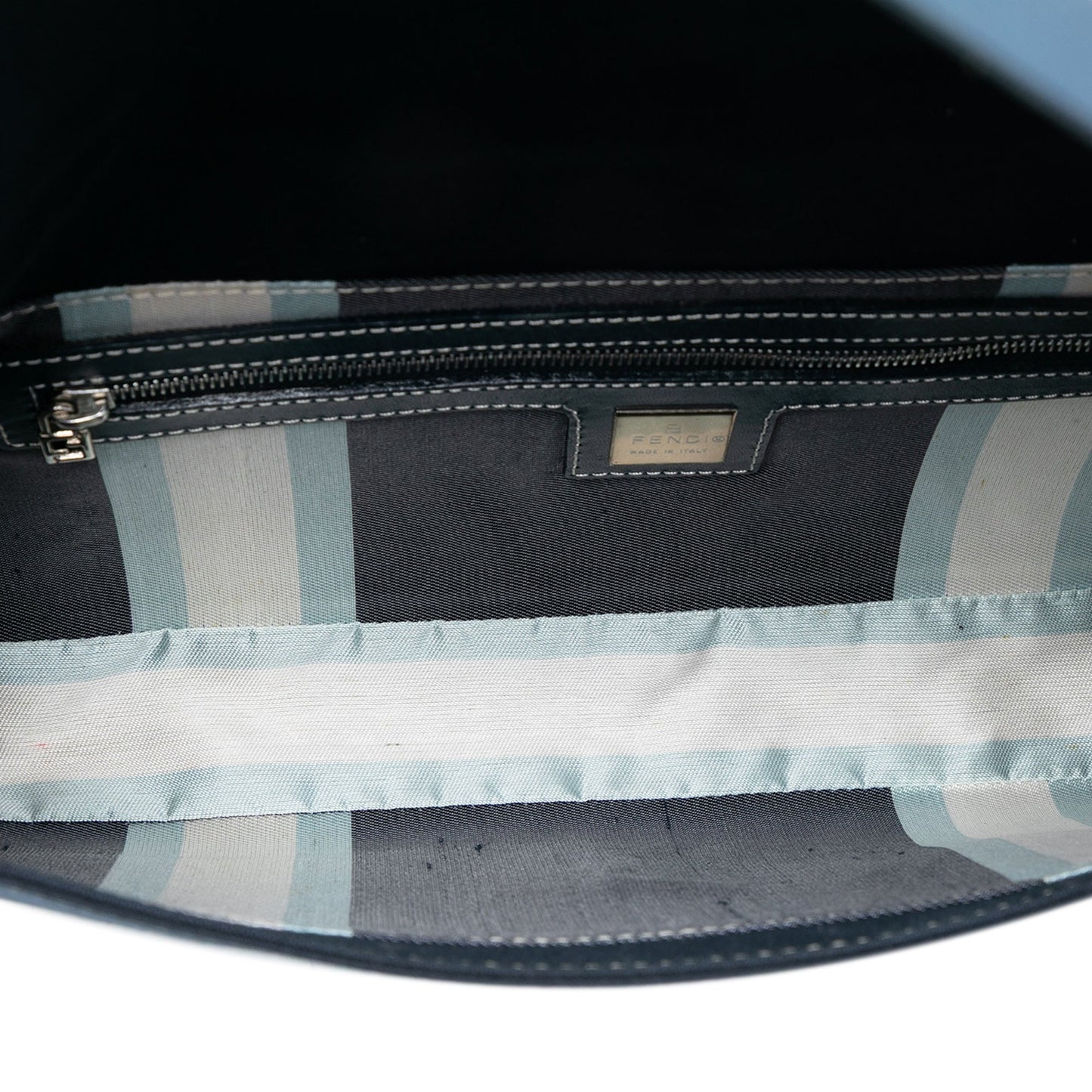 Fendi Canvas FF Marble Baguette Shoulder Bag