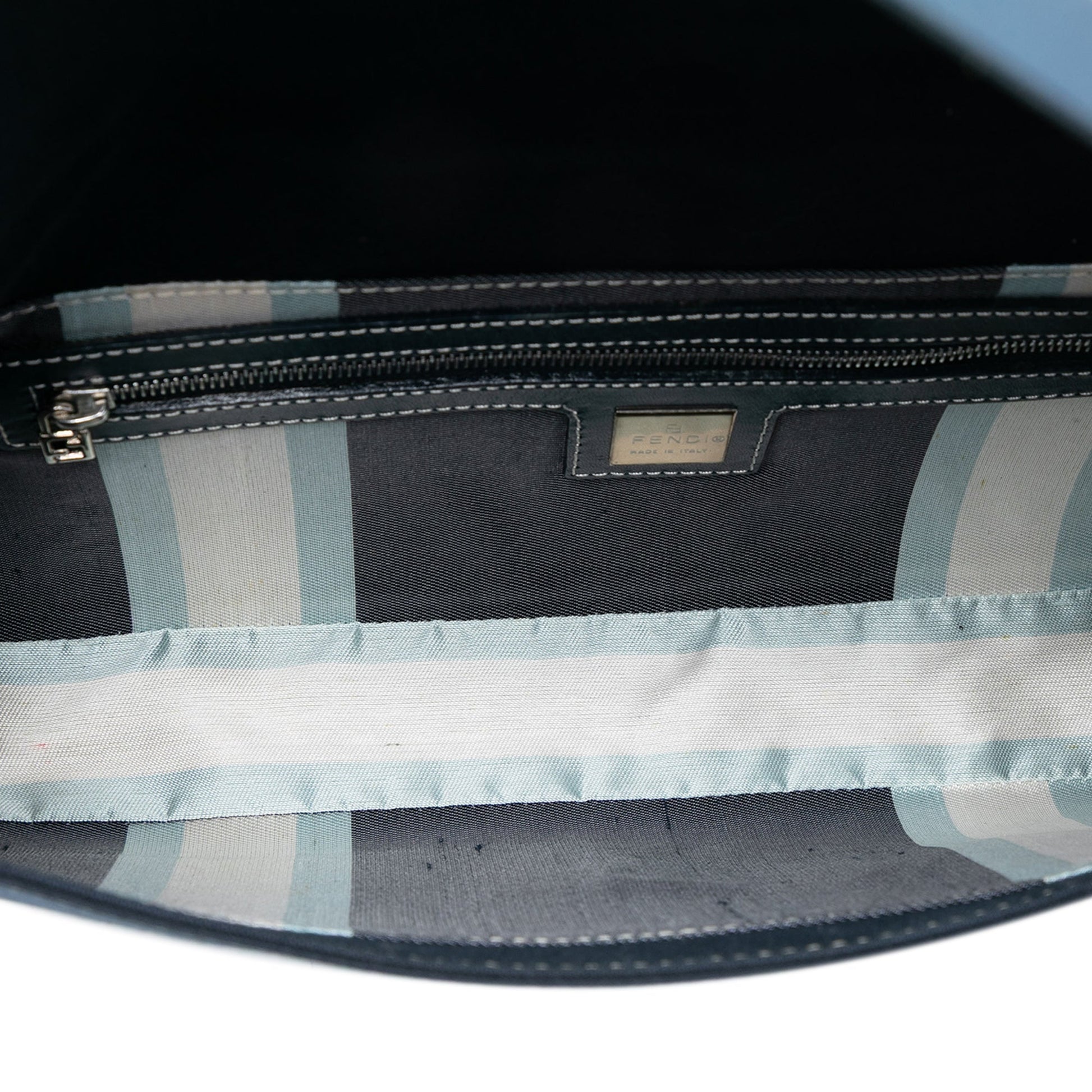Fendi Canvas FF Marble Baguette Shoulder Bag