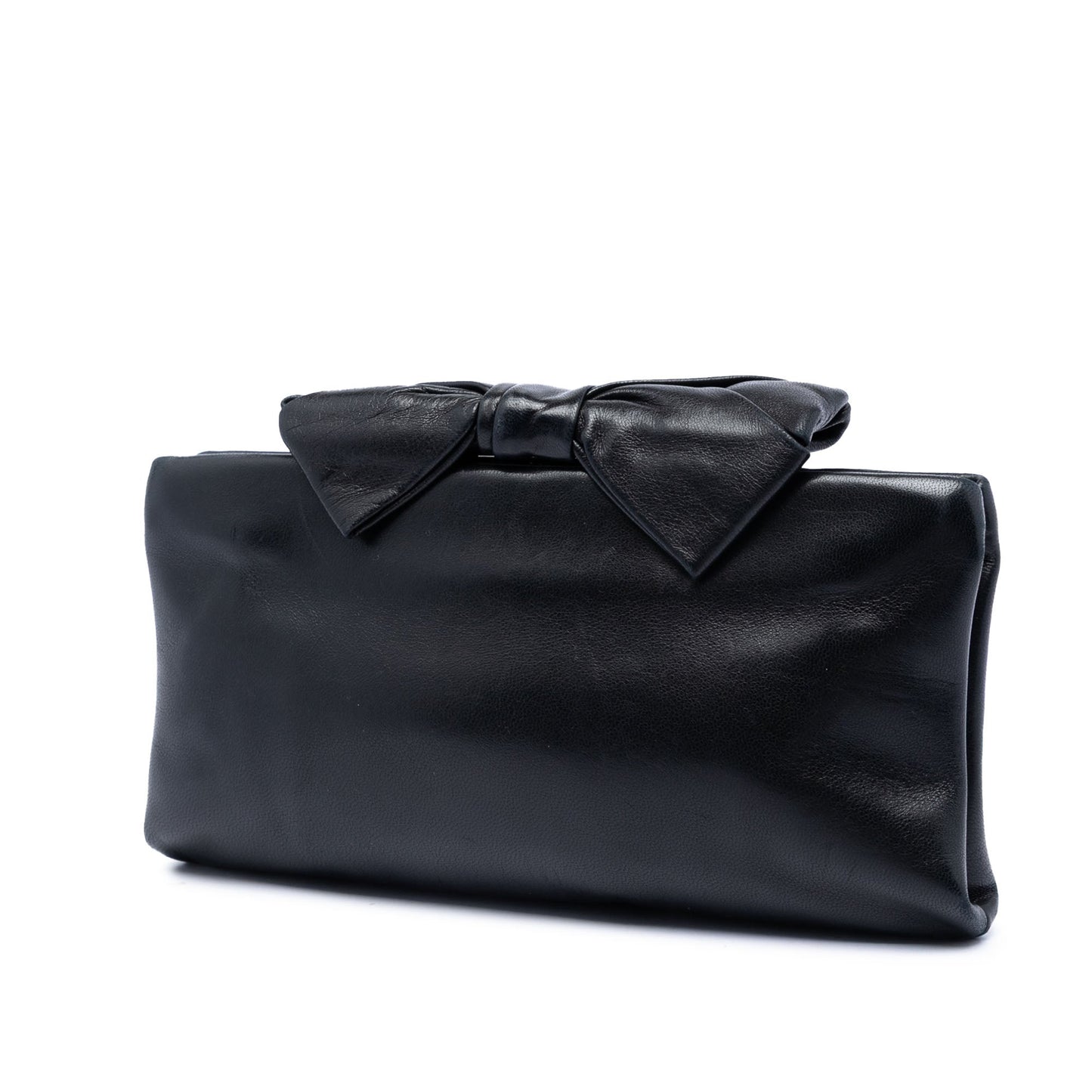 Chanel CC Lambskin Bow Clutch