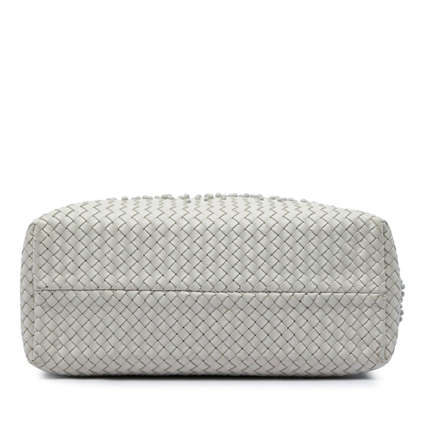 Bottega Veneta Limited Edition Medium Lambskin Intreccio Mist Spheres Cabat Tote