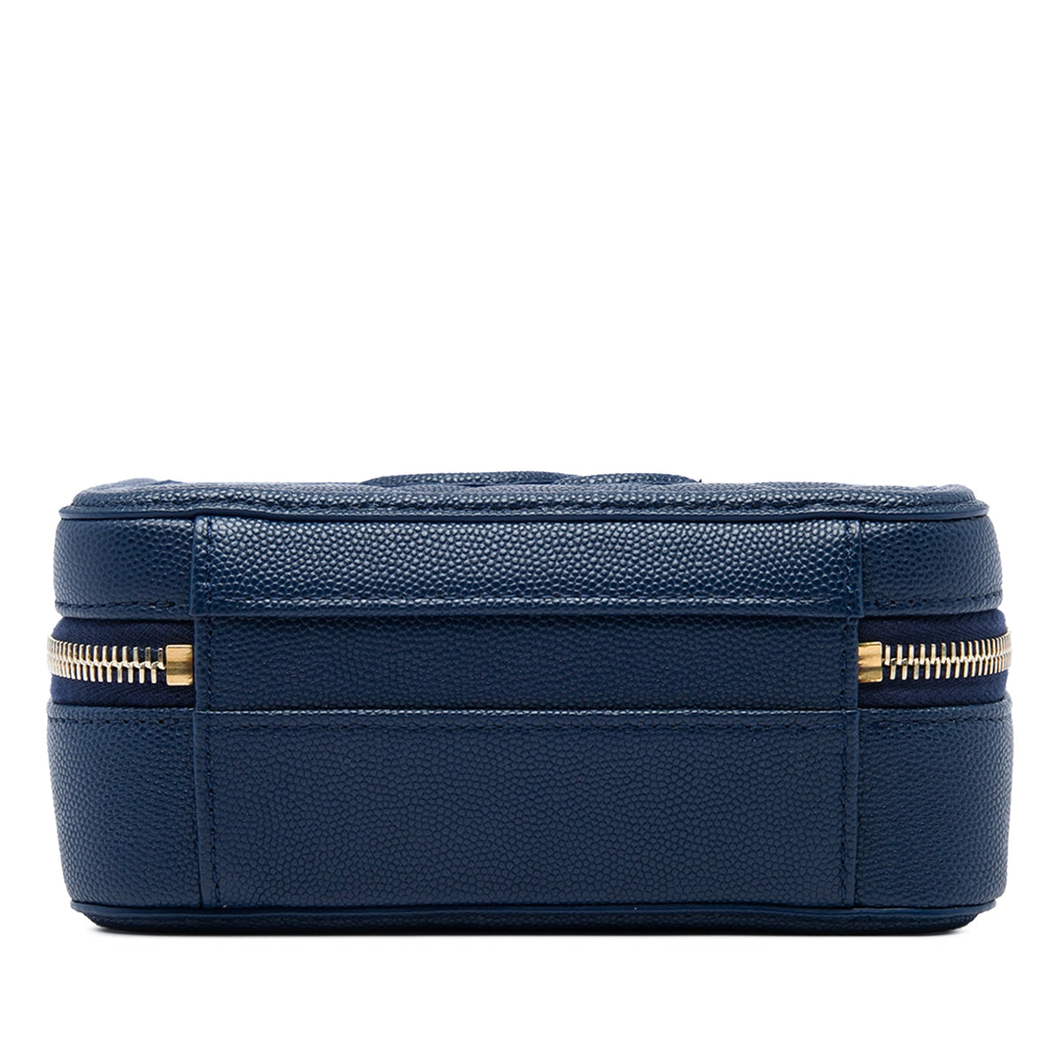 Chanel Small Caviar CC Filigree Vanity Case — Blue