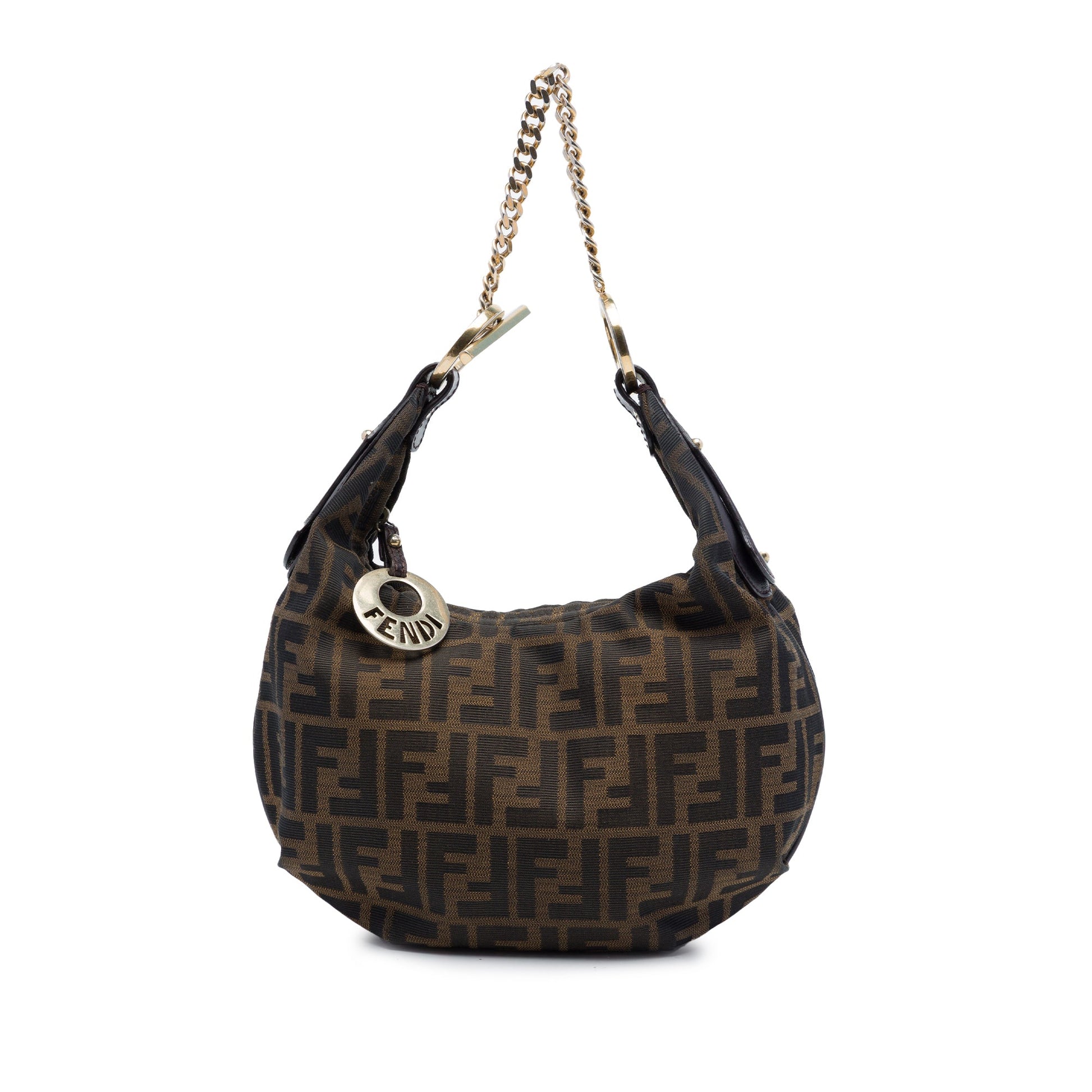 Fendi Zucca Canvas Chef Chain Hobo