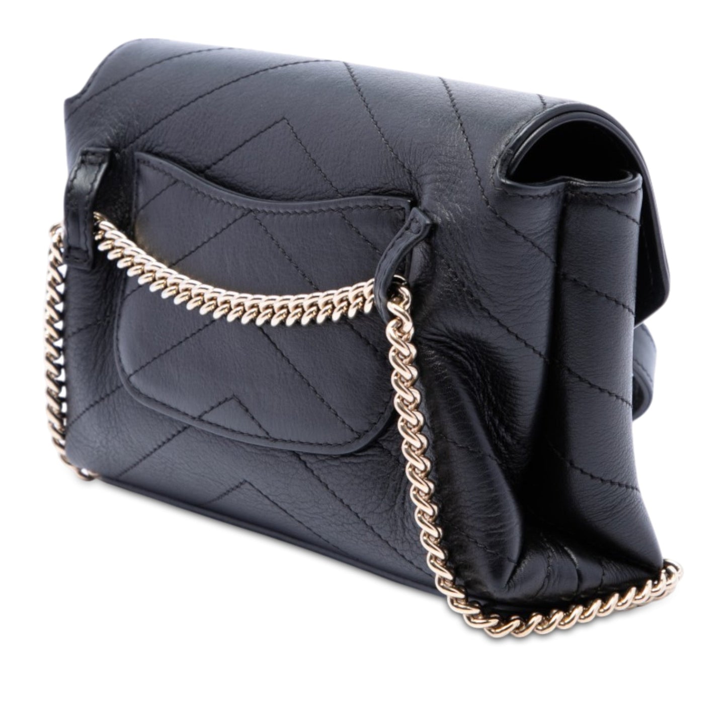 Chanel Chevron Calfskin Stitched Coco Belt Bag
