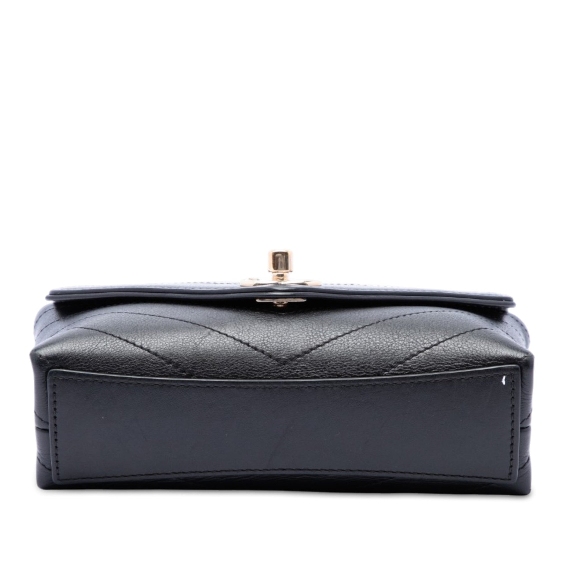 Chanel Chevron Calfskin Stitched Coco Belt Bag