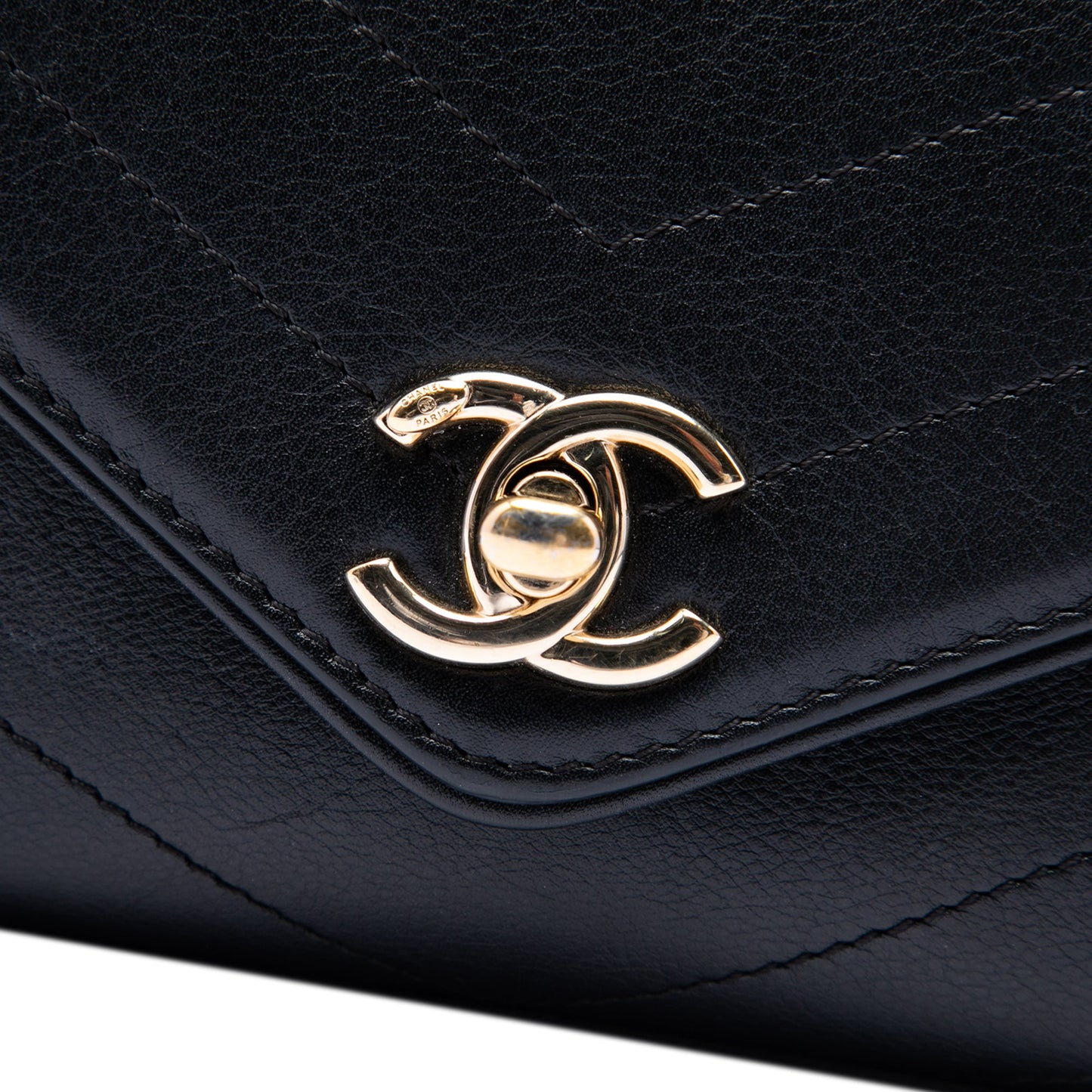 Chanel Chevron Calfskin Stitched Coco Belt Bag