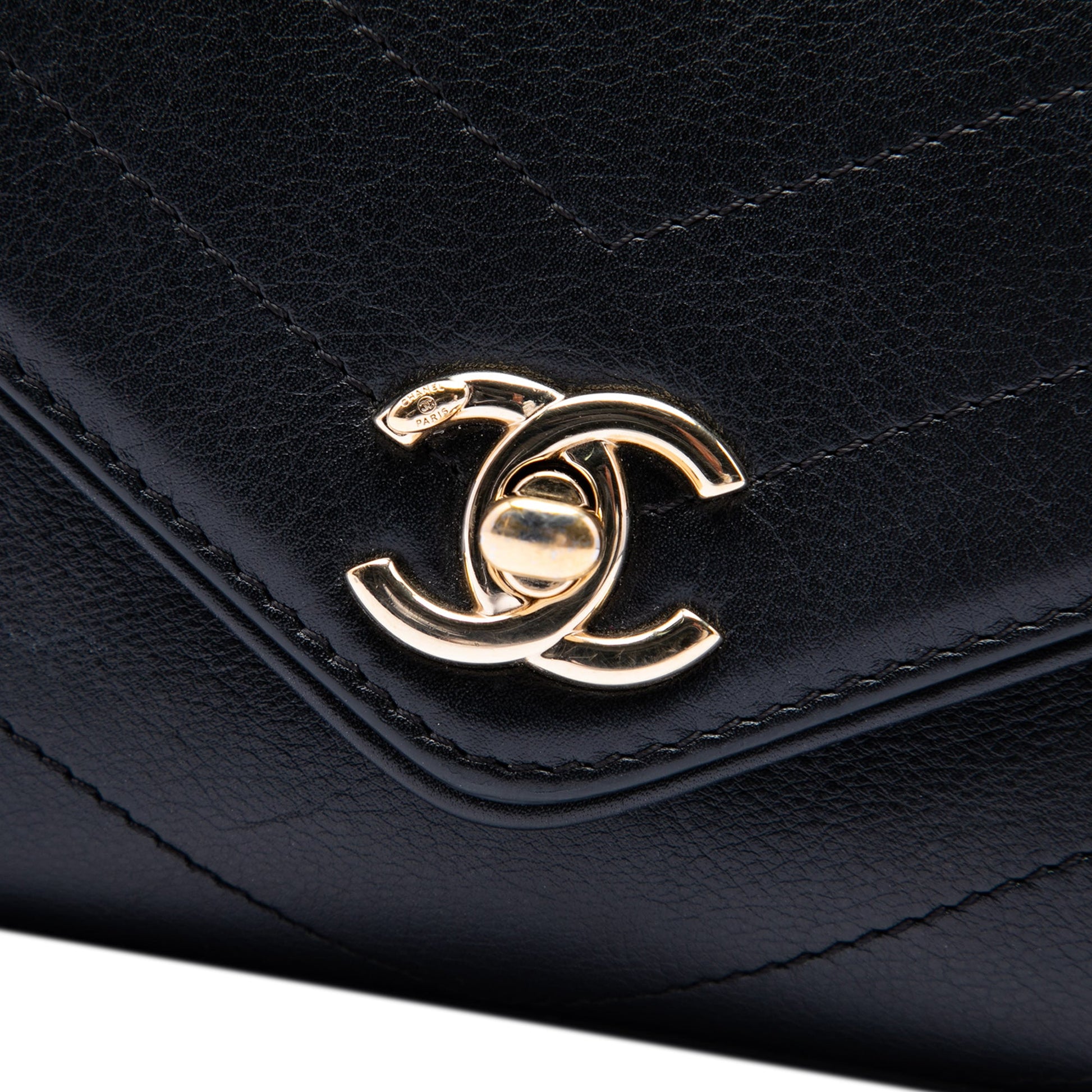 Chanel Chevron Calfskin Stitched Coco Belt Bag