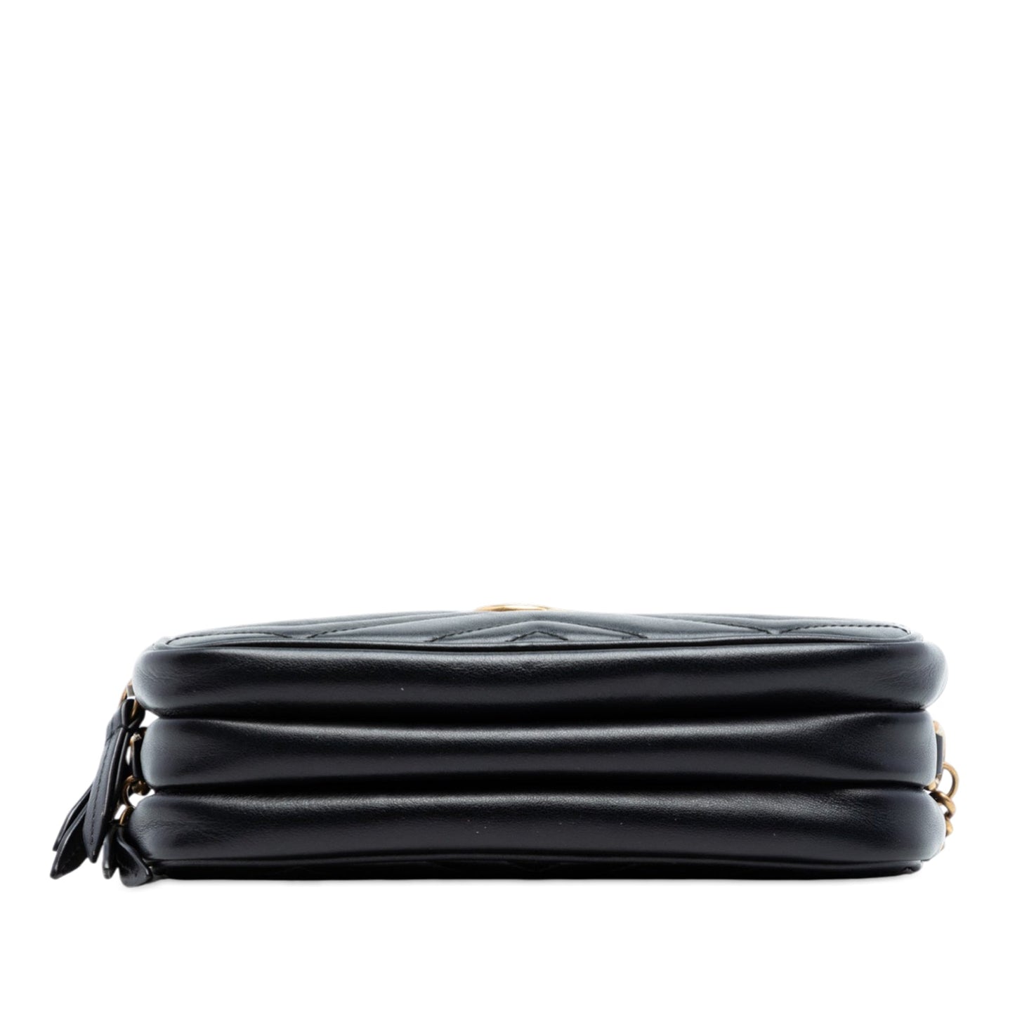 Mini GG Marmont Matelasse Leather Triple Zip Crossbody