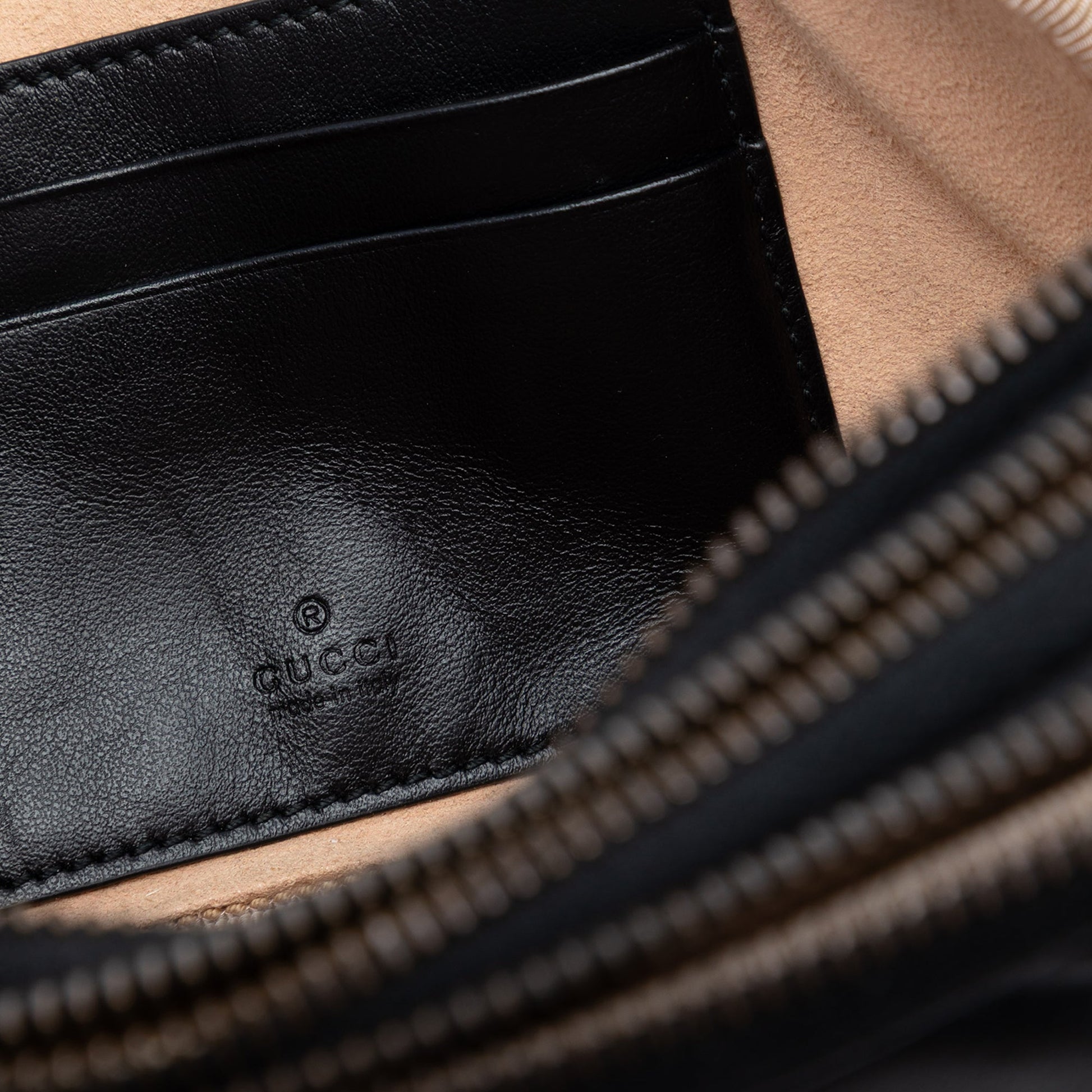 Mini GG Marmont Matelasse Leather Triple Zip Crossbody