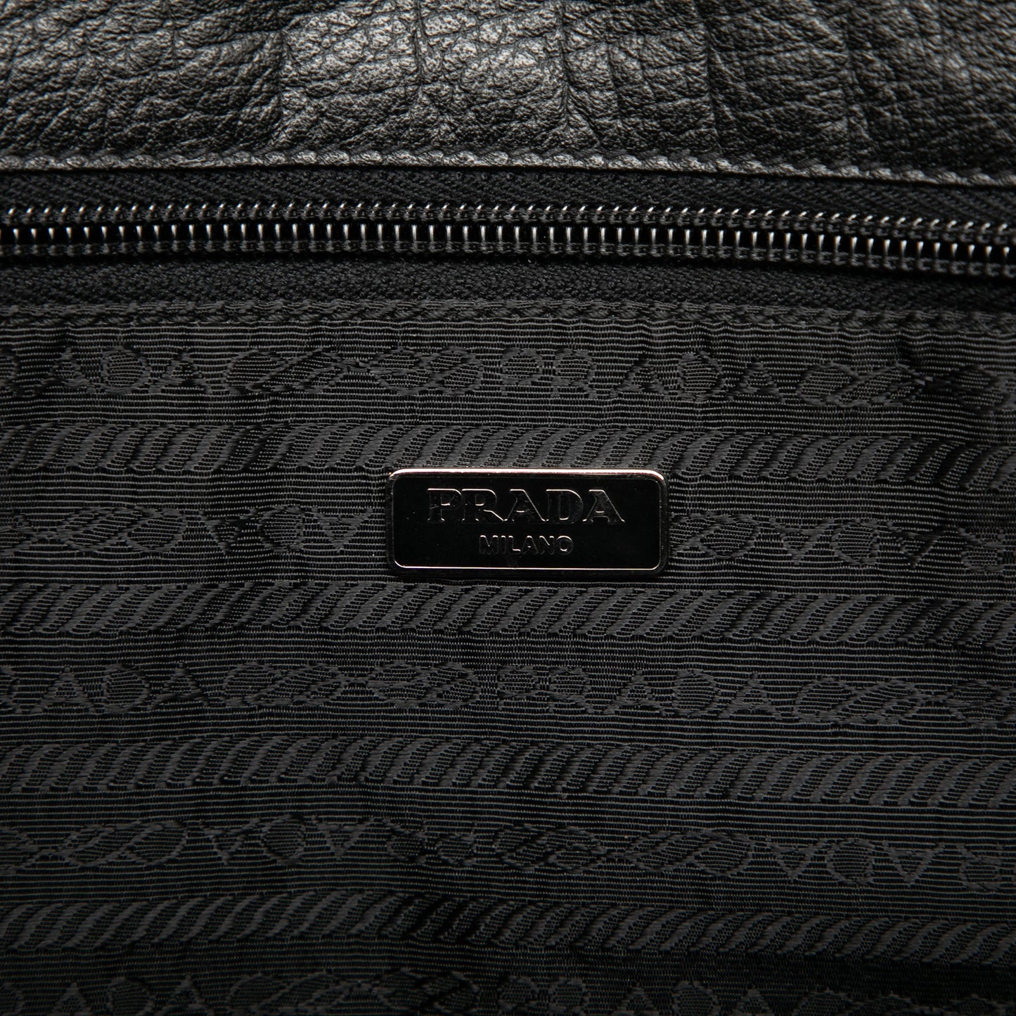 Prada Leather Trimmed Tessuto Tote