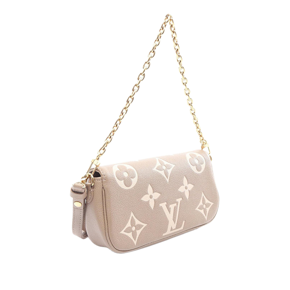 Louis Vuitton Bicolor Monogram Empreinte Giant Ivy Wallet on Chain — Brown