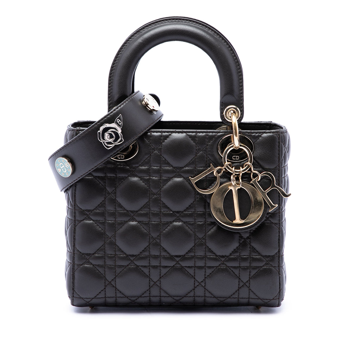 Dior Small Lambskin Cannage My ABCDior Lady Dior — Black