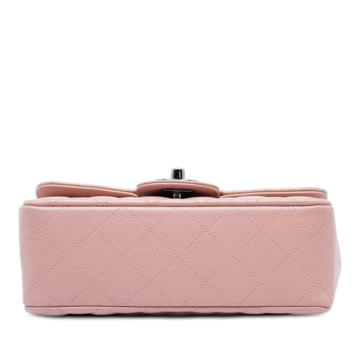 Chanel Mini Rectangular Classic Caviar Single Flap — Pink