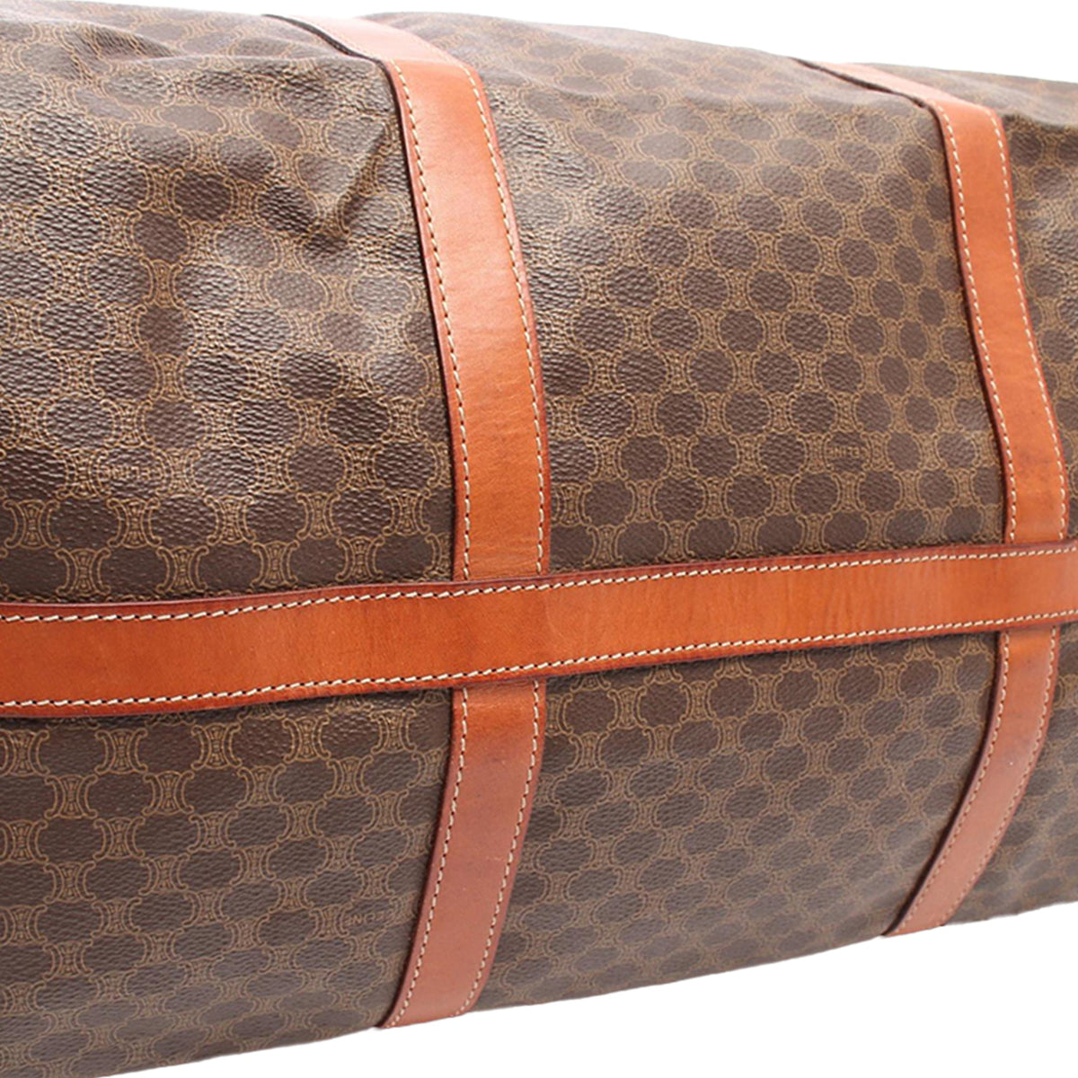 Celine Macadam Coated Canvas Travel Bag — Brown