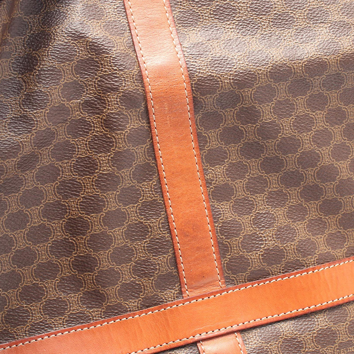 Celine Macadam Coated Canvas Travel Bag — Brown