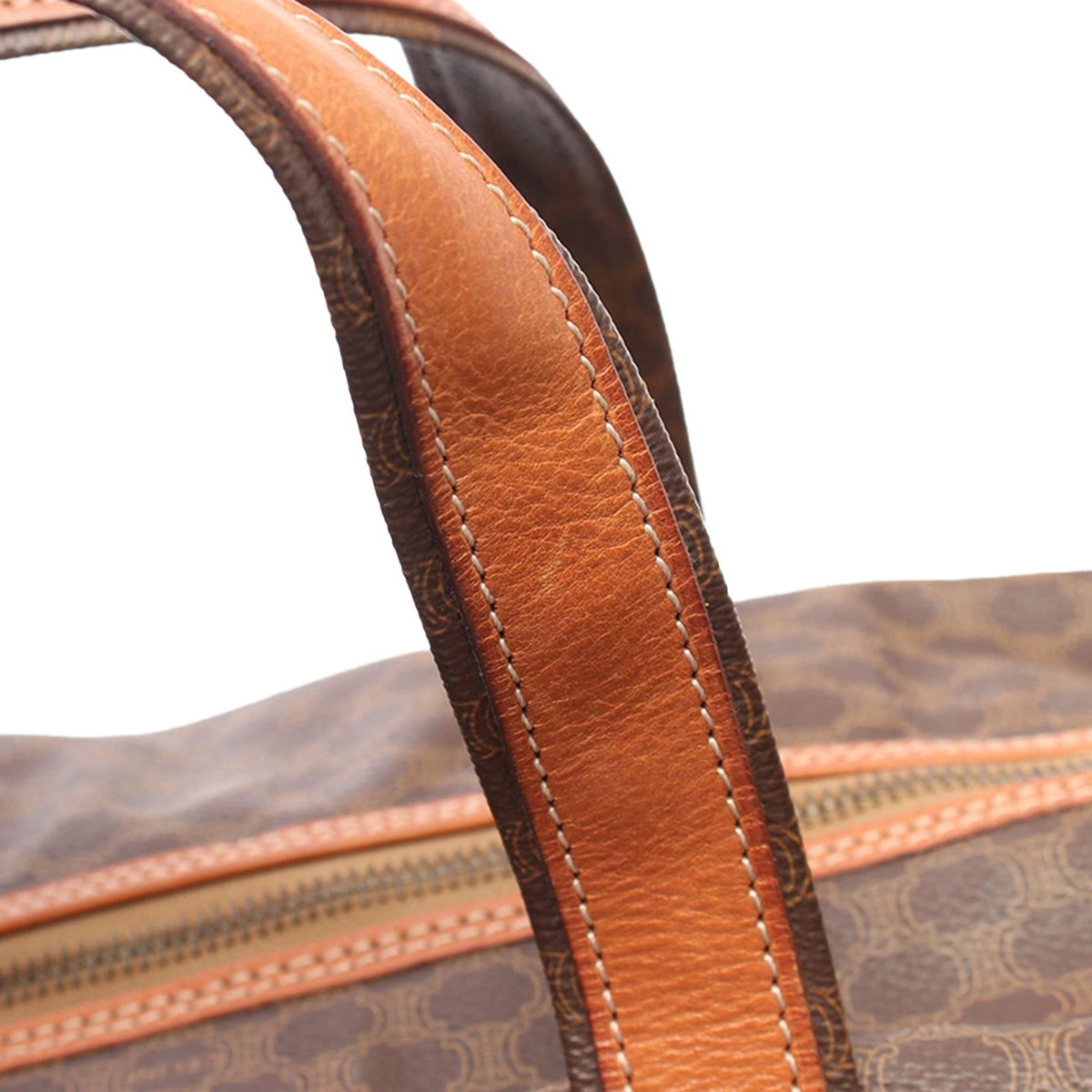 Celine Macadam Coated Canvas Travel Bag — Brown