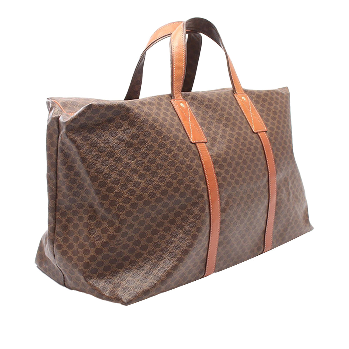 Celine Macadam Coated Canvas Travel Bag — Brown