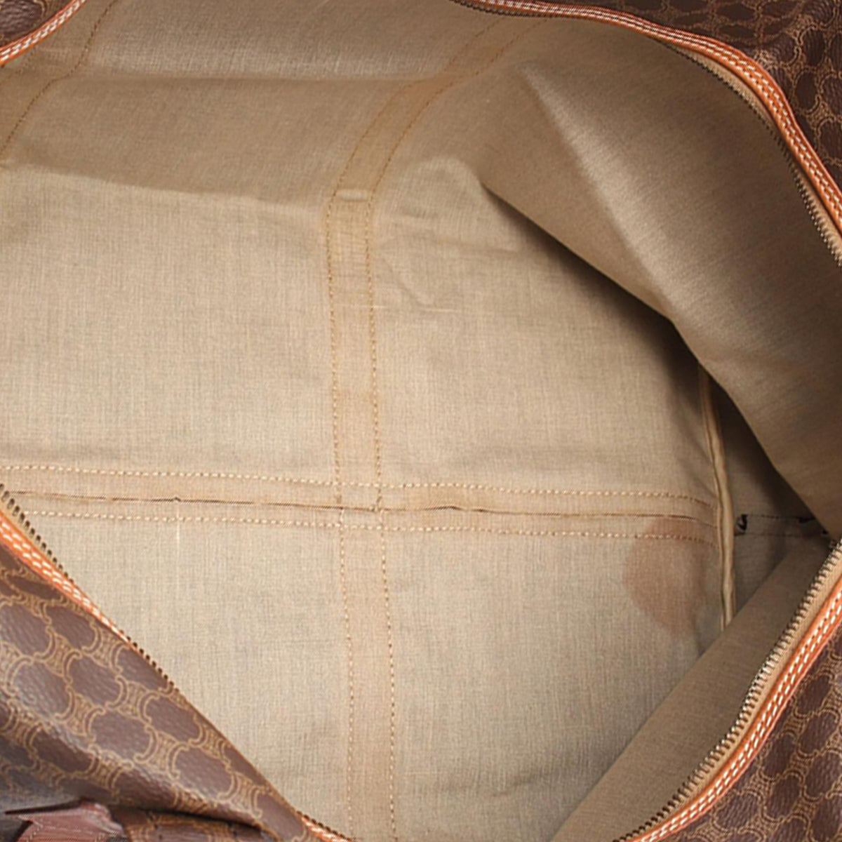 Celine Macadam Coated Canvas Travel Bag — Brown