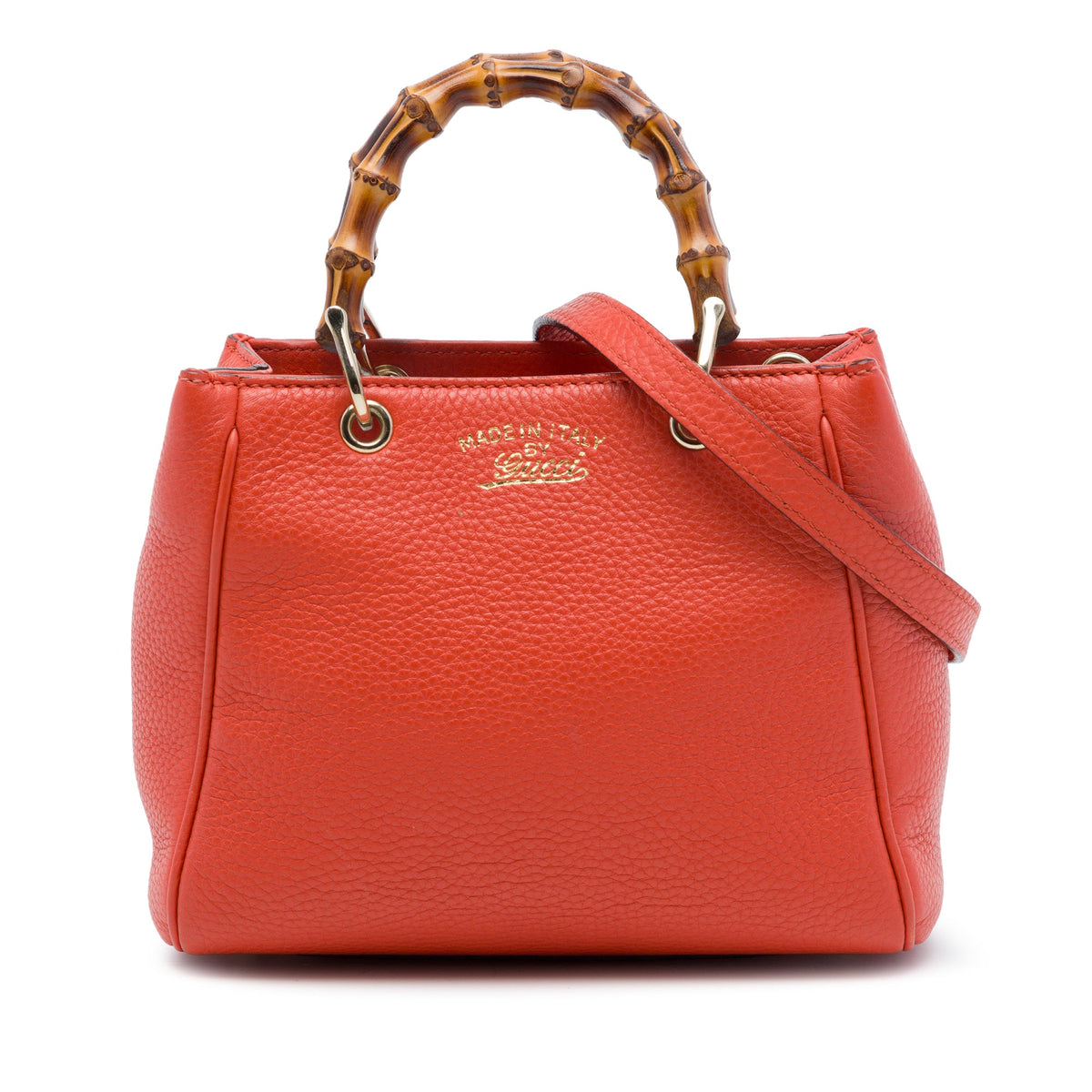 Gucci Mini Calfskin Bamboo Shopper Satchel