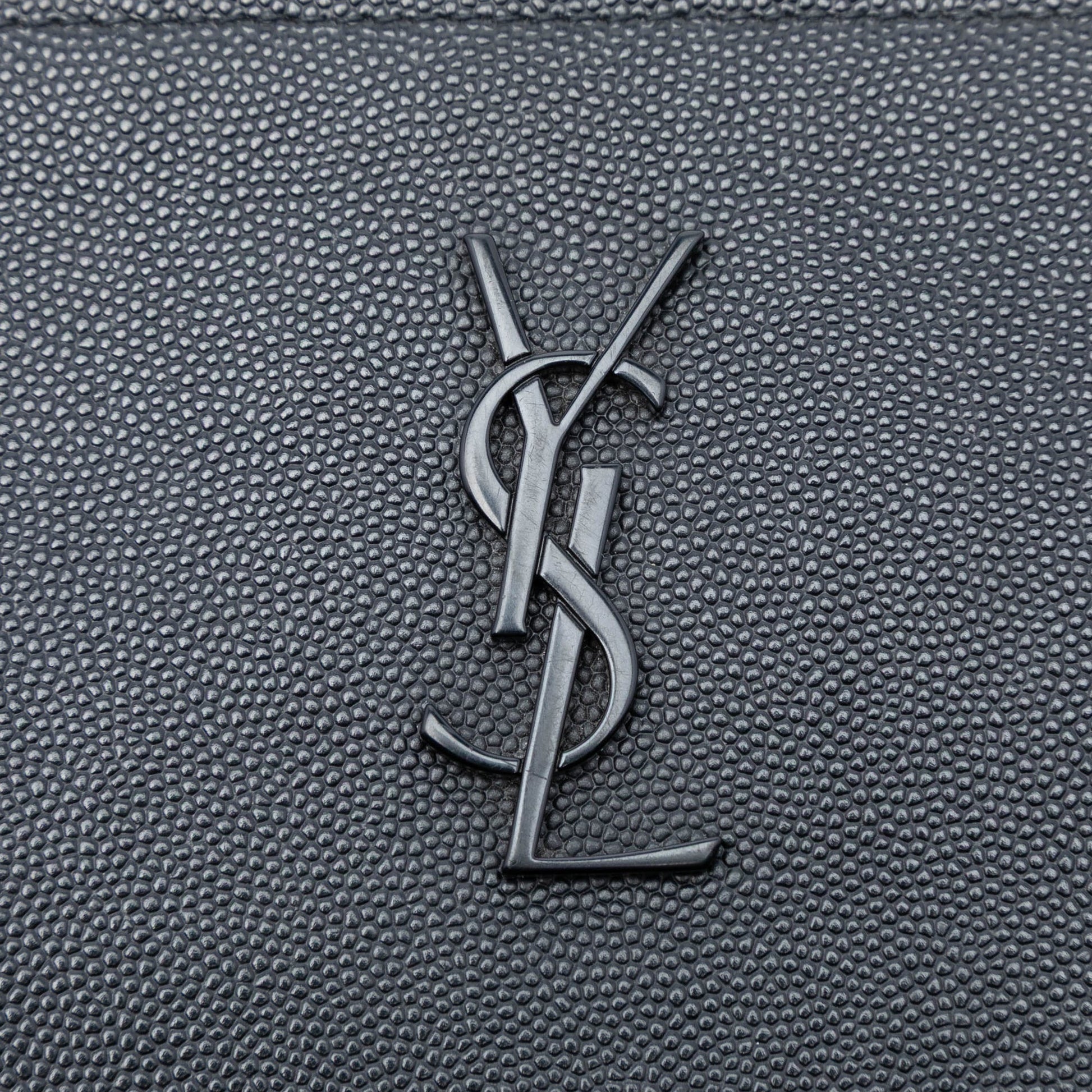 Saint Laurent Grain De Poudre Monogram Monochrome iPad Case