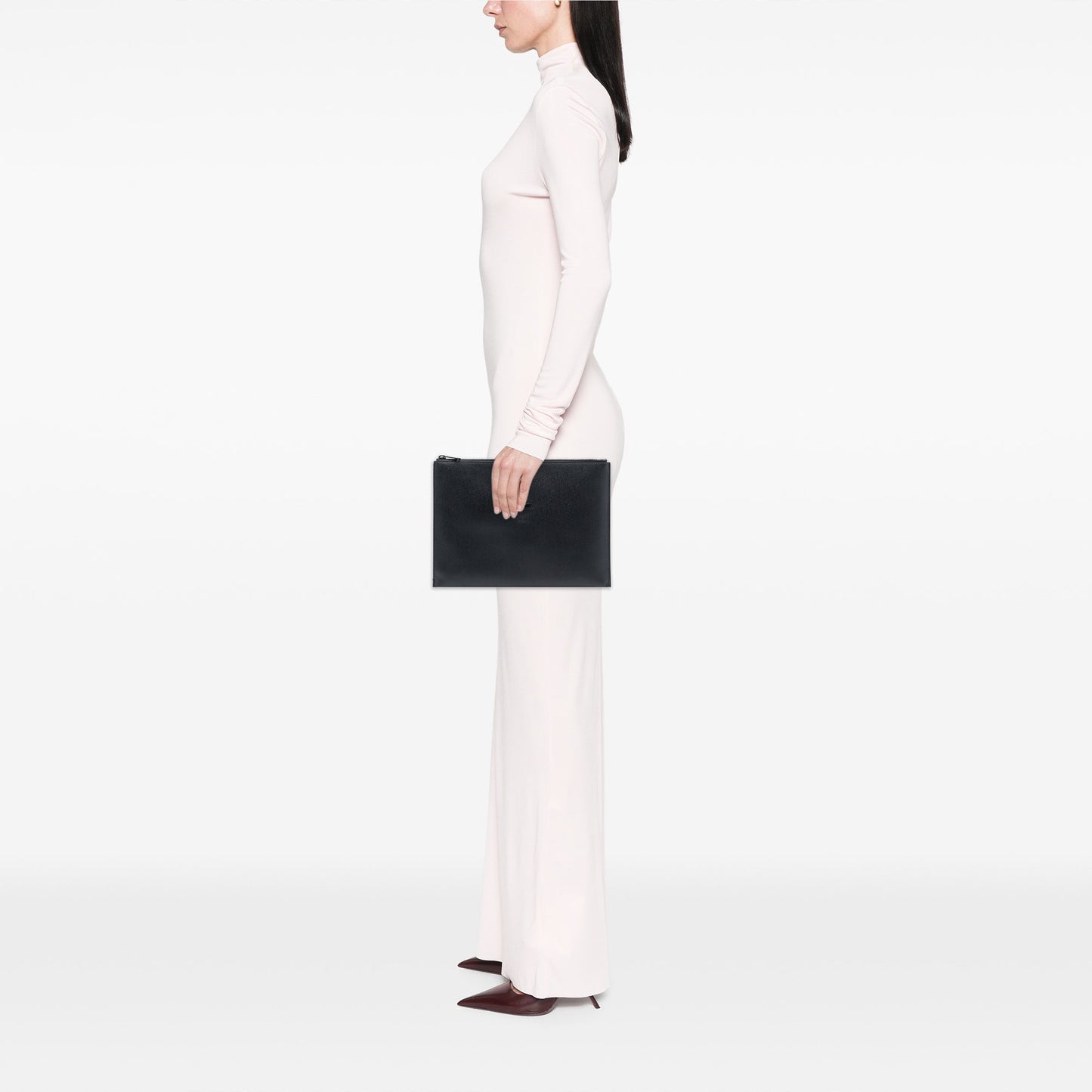 Saint Laurent Grain De Poudre Monogram Monochrome iPad Case