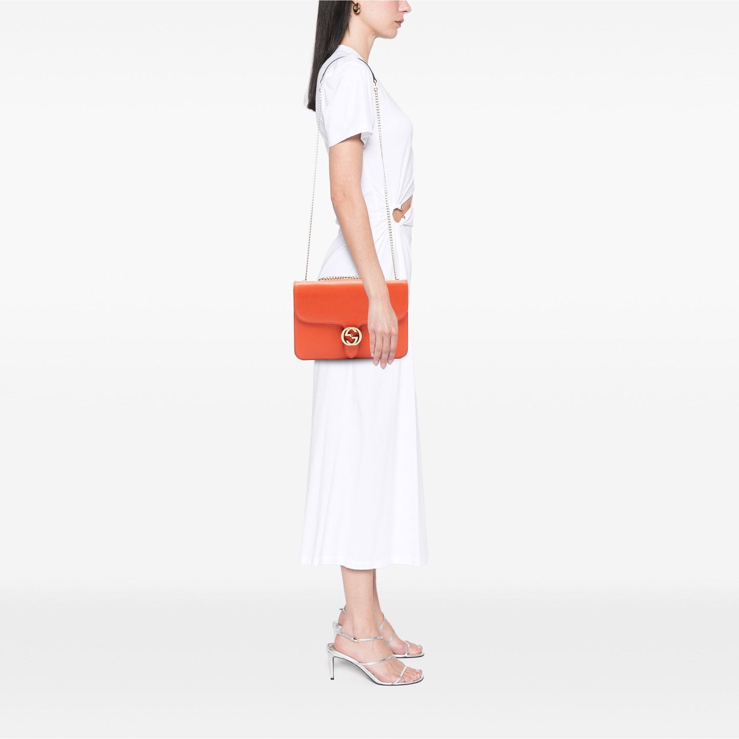 Gucci Medium Dollar Calfskin Interlocking G Crossbody