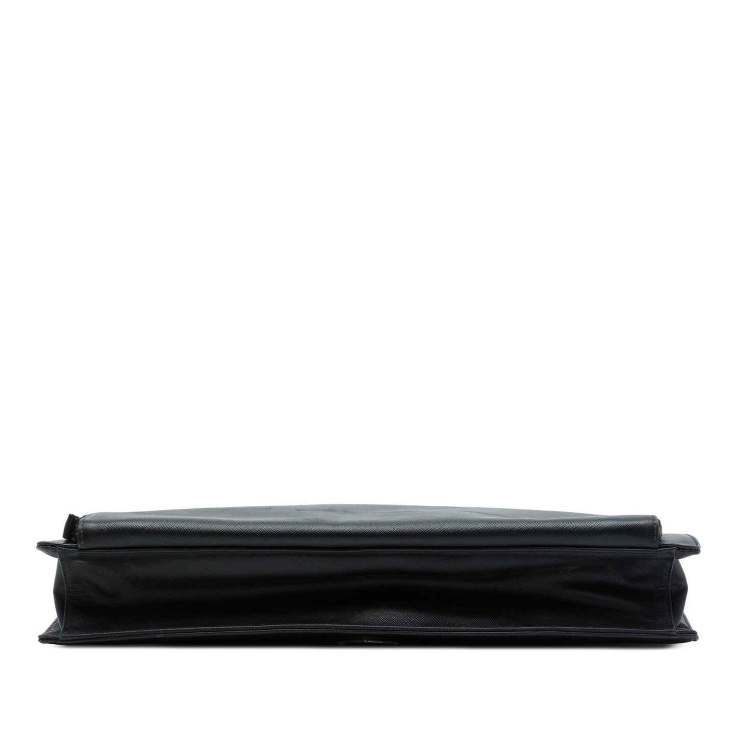Prada Saffiano Cuir Travel Front Zip Pocket Briefcase