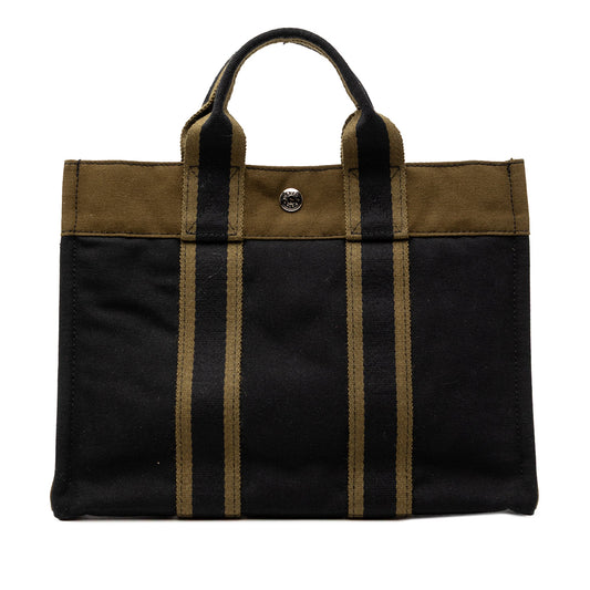 Hermès Bicolor Canvas Fourre Tout PM