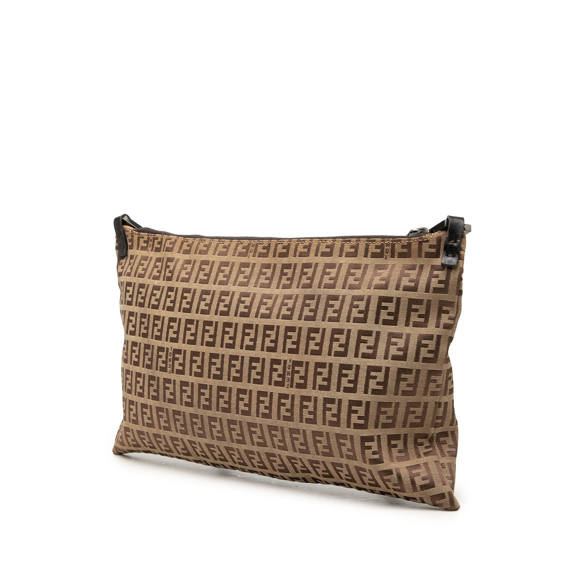 Fendi Zucchino Canvas Crossbody — Brown