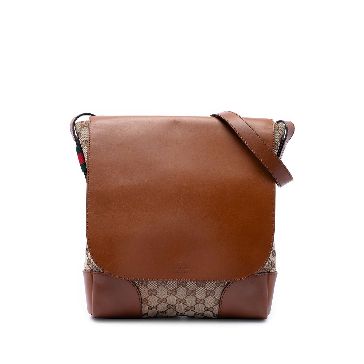 Gucci GG Canvas and Calfskin Crossbody