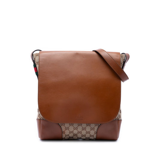Gucci GG Canvas and Calfskin Crossbody