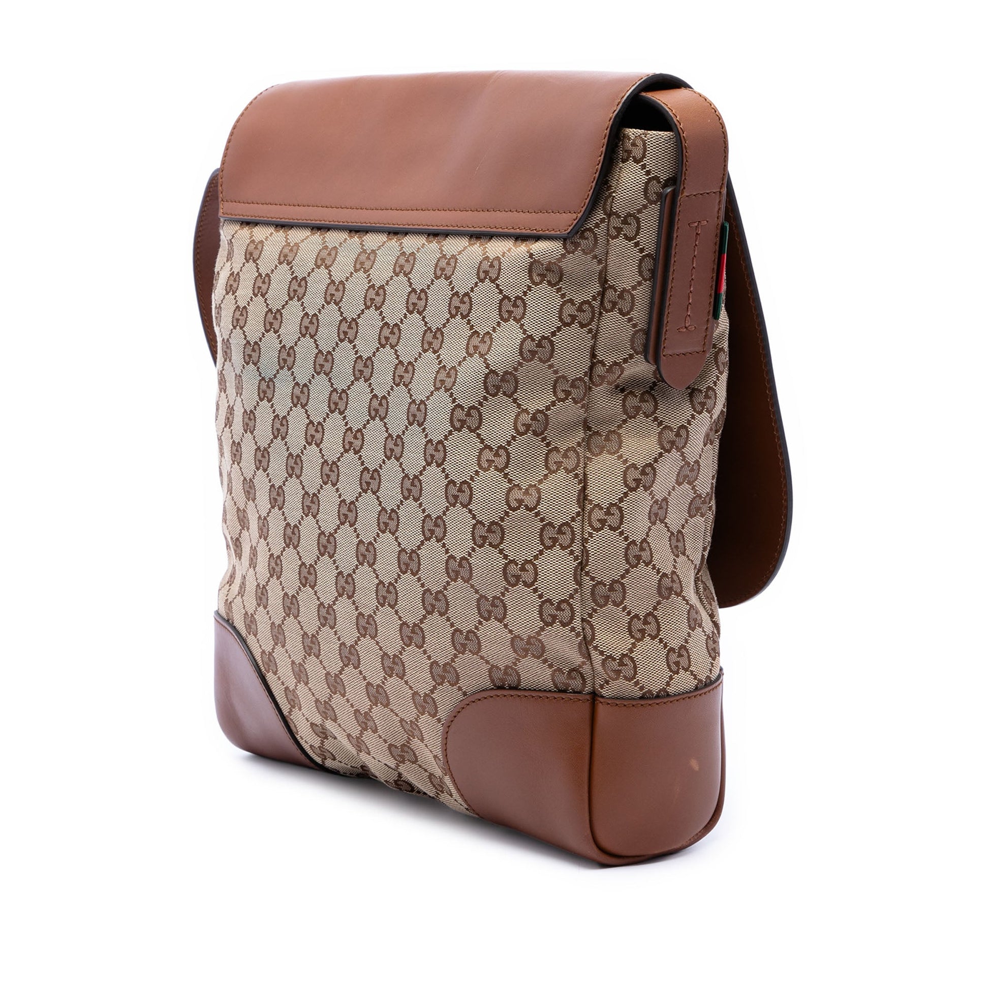 Gucci GG Canvas and Calfskin Crossbody