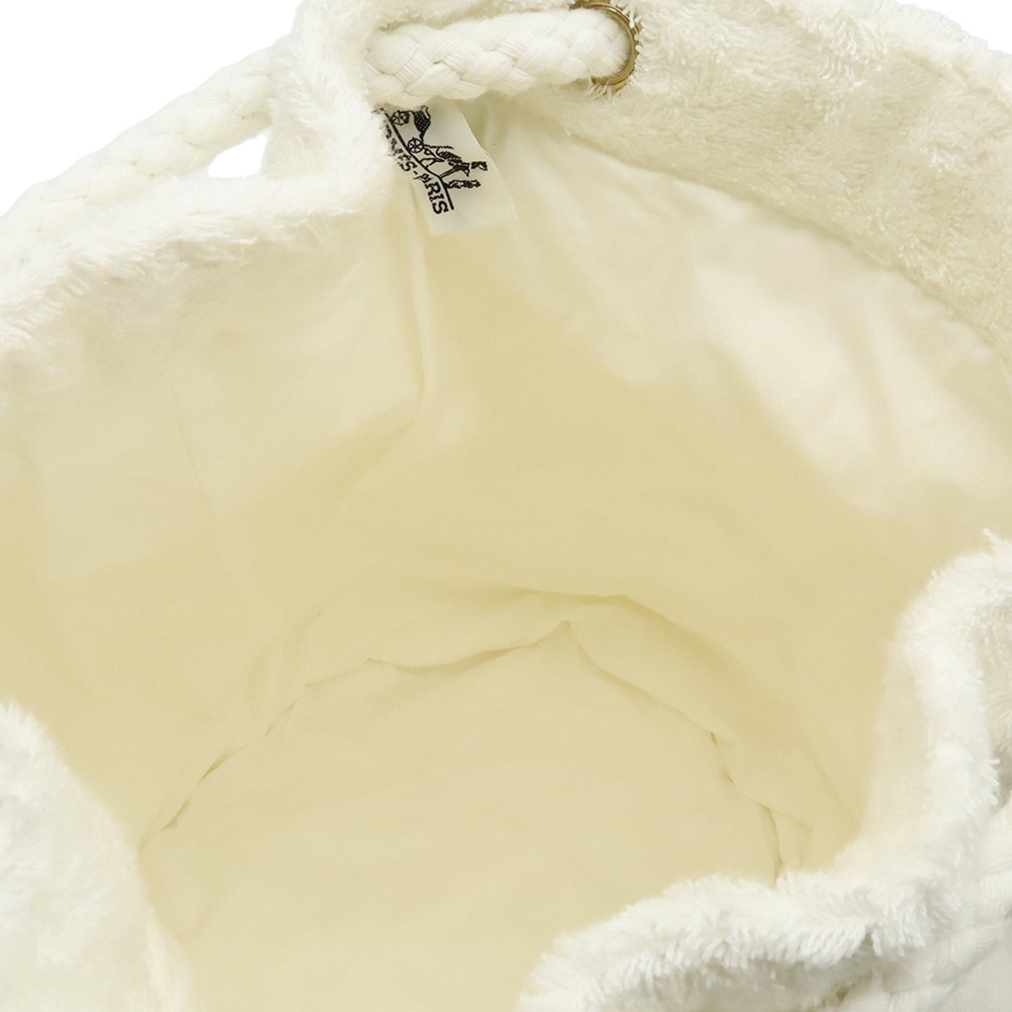 Hermès Leopard Embroidered Cotton Drawstring Bucket Bag