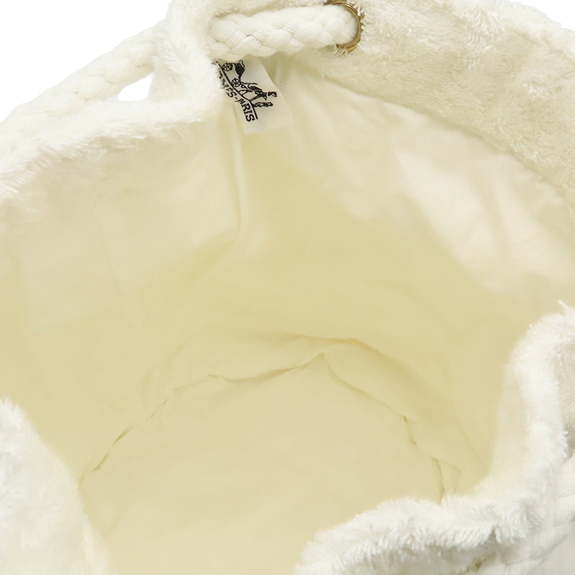 Hermès Leopard Embroidered Cotton Drawstring Bucket Bag