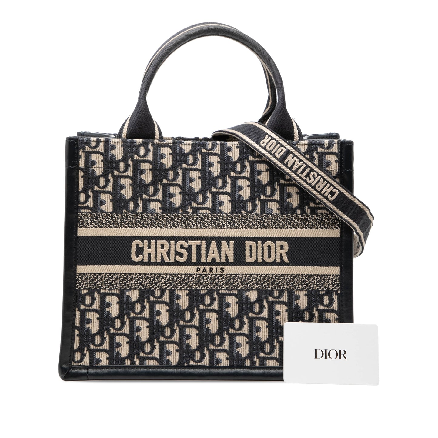 Dior Small Oblique Embroidered Canvas Book Tote