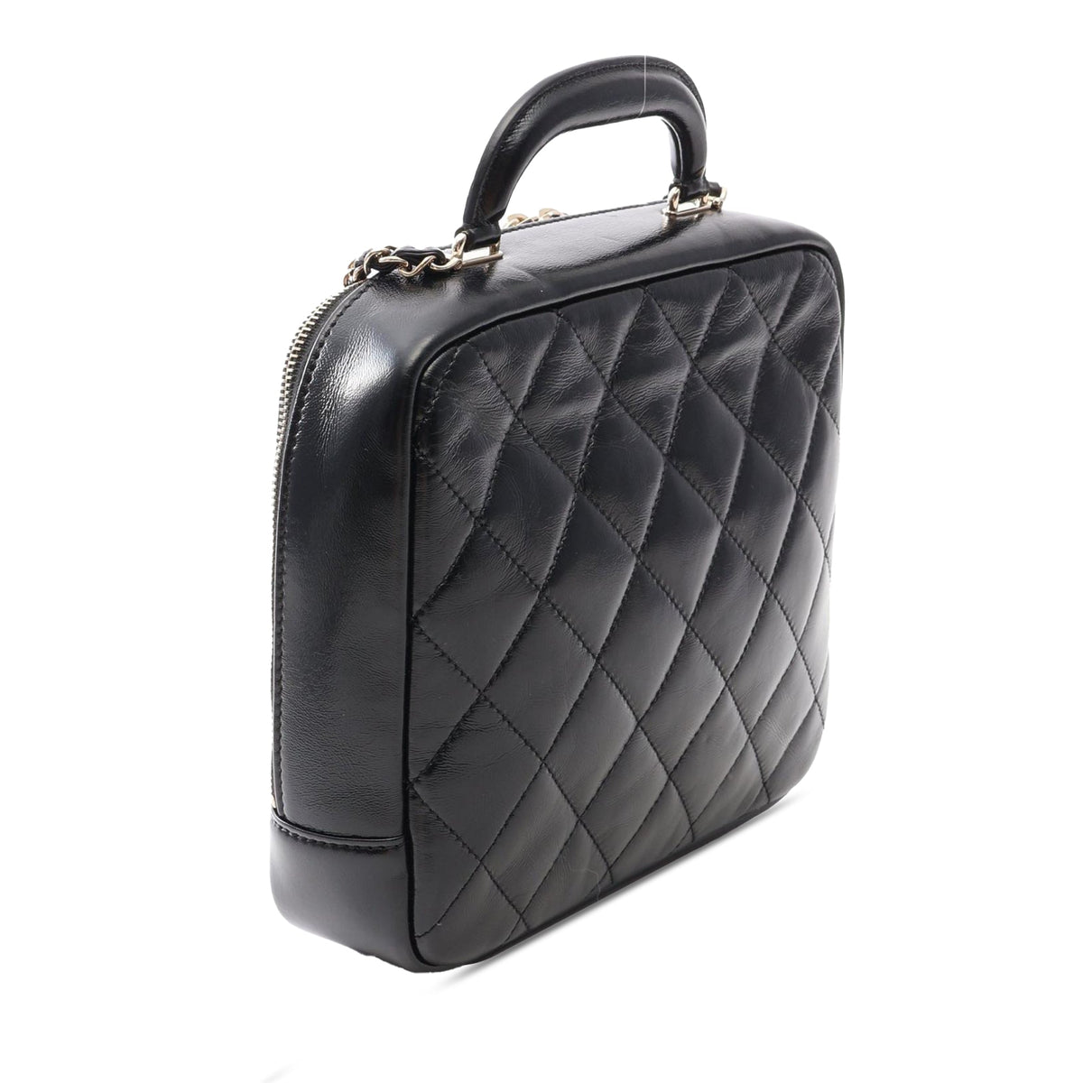 Chanel CC Quilted Calfskin Top Handle Bag