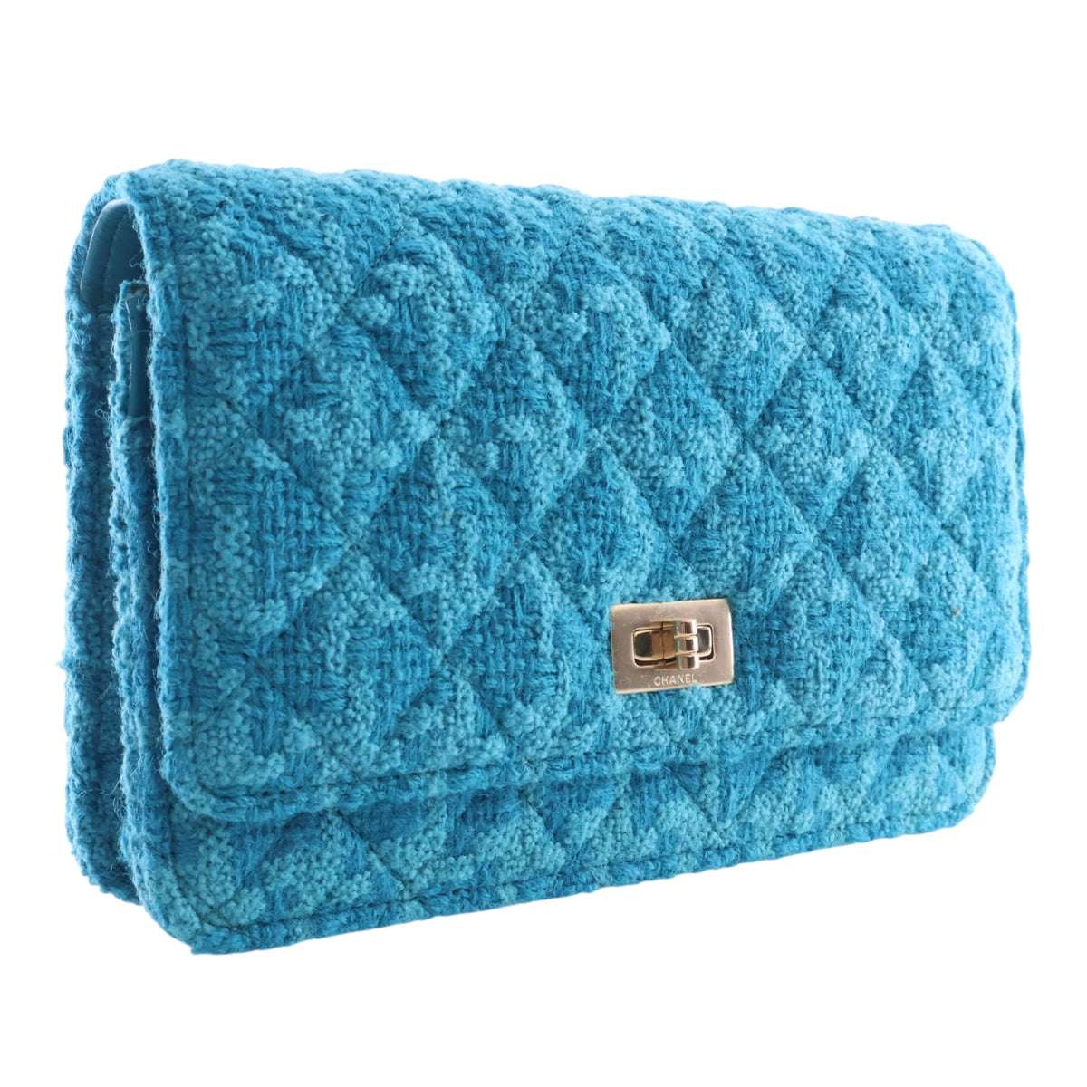 Chanel Quilted Tweed Reissue 2.55 Wallet On Chain