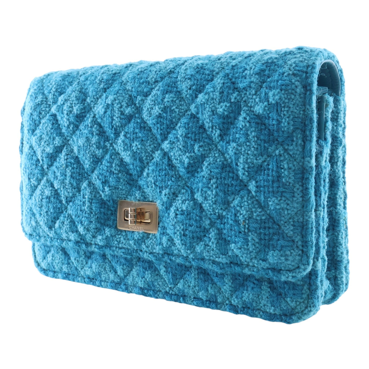 Chanel Quilted Tweed Reissue 2.55 Wallet On Chain